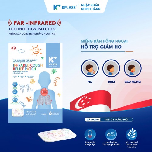 Miếng dán hồng ngoại hỗ trợ giảm cho trẻ em KPLASS (1 gói 6 miếng dán)