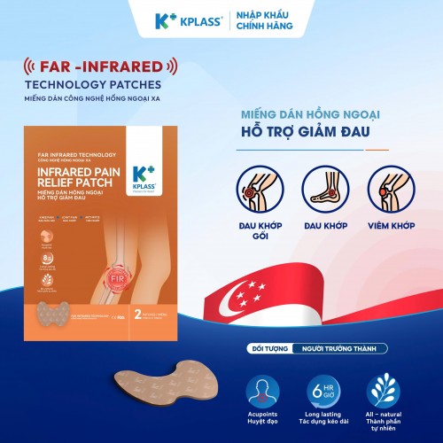 Miếng dán hồng ngoại hỗ trợ giảm đau khớp KPLASS (1 gói 2 miếng dán)